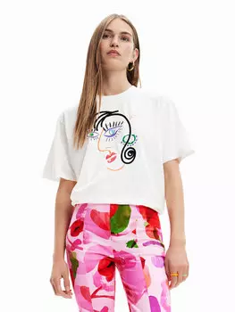 Футболка стандартного кроя Desigual, белый