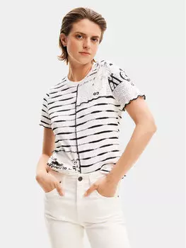 Футболка стандартного кроя Desigual, белый
