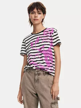 Футболка стандартного кроя Desigual, белый