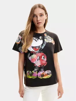 Футболка стандартного кроя Desigual, черный
