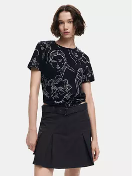 Футболка стандартного кроя Desigual, черный