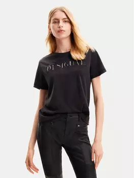 Футболка стандартного кроя Desigual, черный