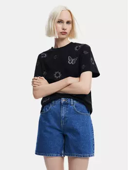 Футболка стандартного кроя Desigual, черный