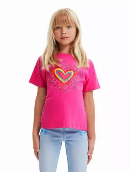 Футболка стандартного кроя Desigual, розовый