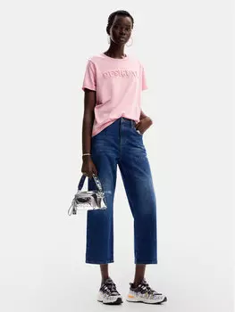 Футболка стандартного кроя Desigual, розовый