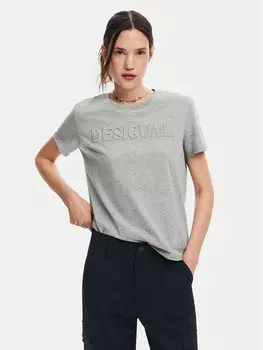 Футболка стандартного кроя Desigual, серый