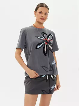 Футболка стандартного кроя Desigual, серый