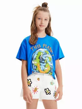 Футболка стандартного кроя Desigual, синий