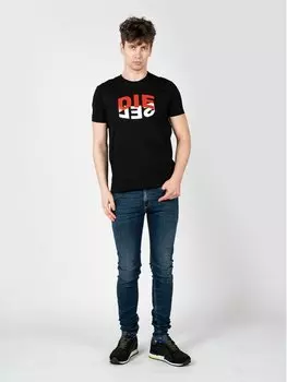 Футболка стандартного кроя Diesel, черный