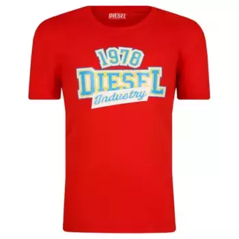 Футболка стандартного кроя Diesel, красный