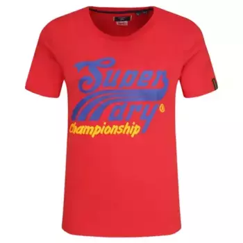 Футболка стандартного кроя для студентов Cali State Superdry, красный