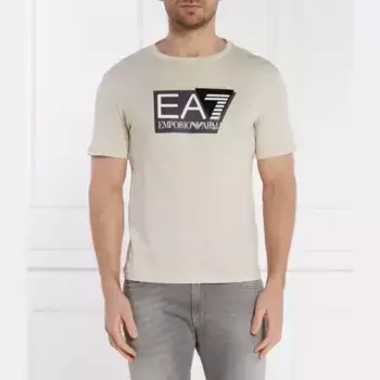 Футболка стандартного кроя Ea7, бежевый