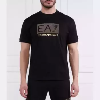 Футболка стандартного кроя Ea7, черный