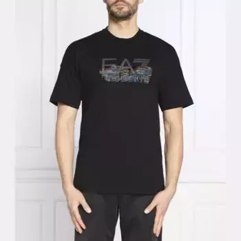 Футболка стандартного кроя Ea7, черный