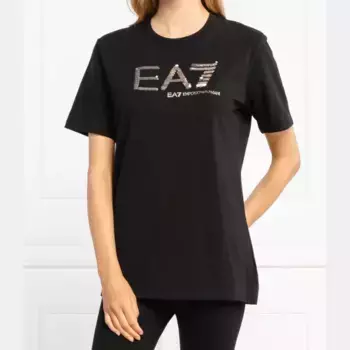 Футболка стандартного кроя Ea7, черный