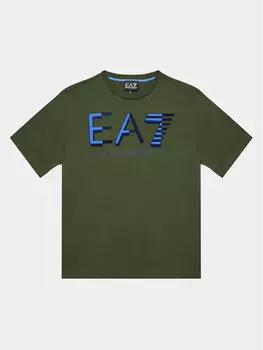 Футболка стандартного кроя Ea7 Emporio Armani, зеленый