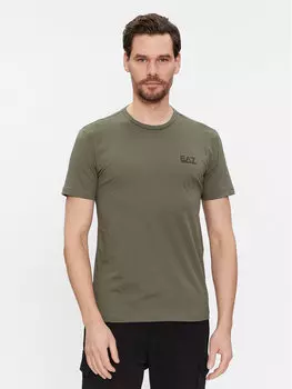 Футболка стандартного кроя Ea7 Emporio Armani, зеленый