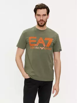 Футболка стандартного кроя Ea7 Emporio Armani, зеленый