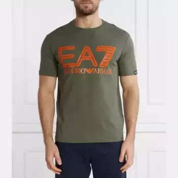 Футболка стандартного кроя Ea7, зеленый