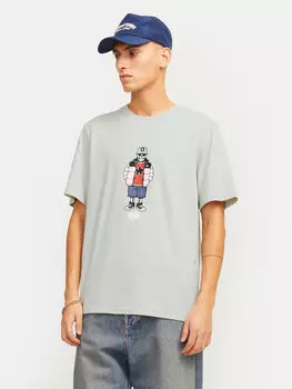 Футболка стандартного кроя Eight Skull 12264841 Jack&Jones, серый