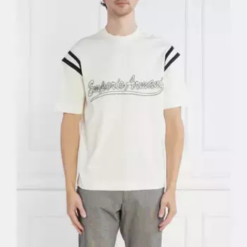 Футболка стандартного кроя Emporio Armani, экрю