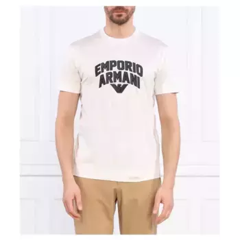 Футболка стандартного кроя Emporio Armani, бежевый