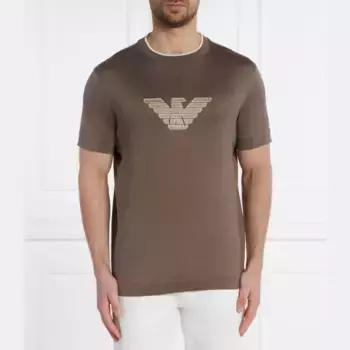 Футболка стандартного кроя Emporio Armani, бежевый