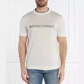Футболка стандартного кроя Emporio Armani, бежевый