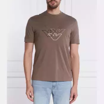 Футболка стандартного кроя Emporio Armani, хаки