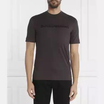 Футболка стандартного кроя Emporio Armani, коричневый