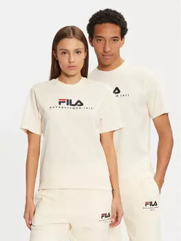 Футболка стандартного кроя Fila, экрю