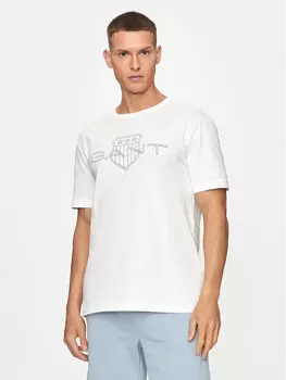 Футболка стандартного кроя Gant, экрю