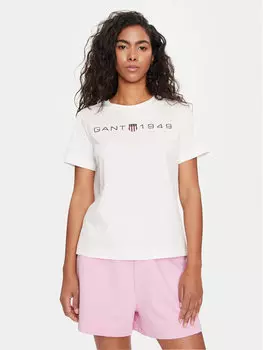 Футболка стандартного кроя Gant, экрю