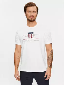 Футболка стандартного кроя Gant, белый