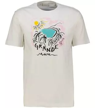 Футболка стандартного кроя Gant, белый