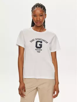 Футболка стандартного кроя Gant, белый