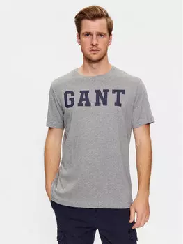 Футболка стандартного кроя Gant, серый