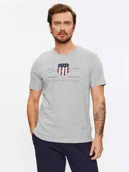Футболка стандартного кроя Gant, серый