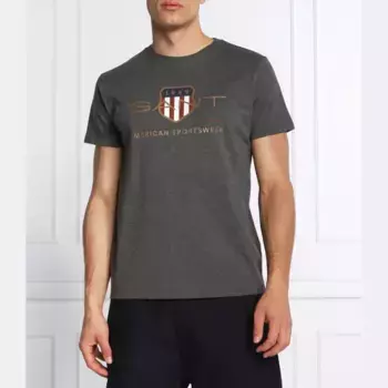 Футболка стандартного кроя Gant, серый