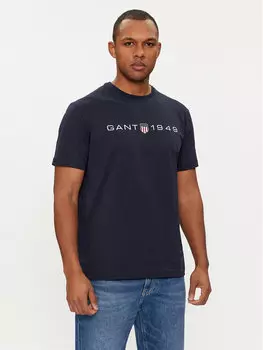Футболка стандартного кроя Gant, синий
