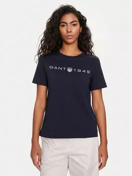 Футболка стандартного кроя Gant, синий