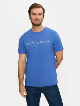 Футболка стандартного кроя Gant, синий