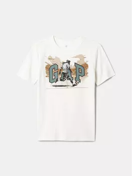 Футболка стандартного кроя Gap, белый