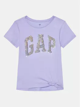 Футболка стандартного кроя Gap, фиолетовый