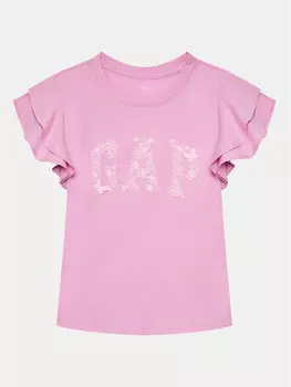 Футболка стандартного кроя Gap, розовый