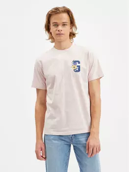 Футболка стандартного кроя Gap, розовый