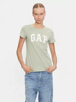 Футболка стандартного кроя Gap, зеленый