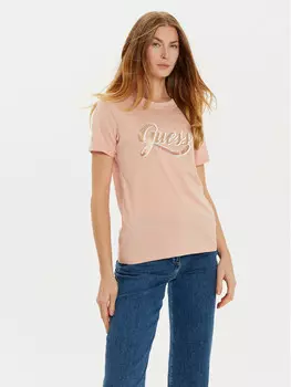 Футболка стандартного кроя Guess, розовый