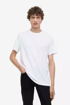 Футболка стандартного кроя H&M, белый