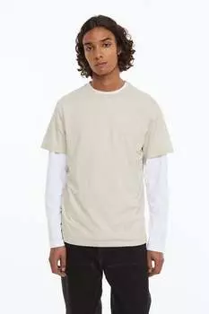 Футболка стандартного кроя H&M, бежевый